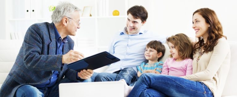 Family with Financial Advisor