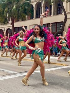 Jenna dancing in the 2019 Summer Solstice parade
