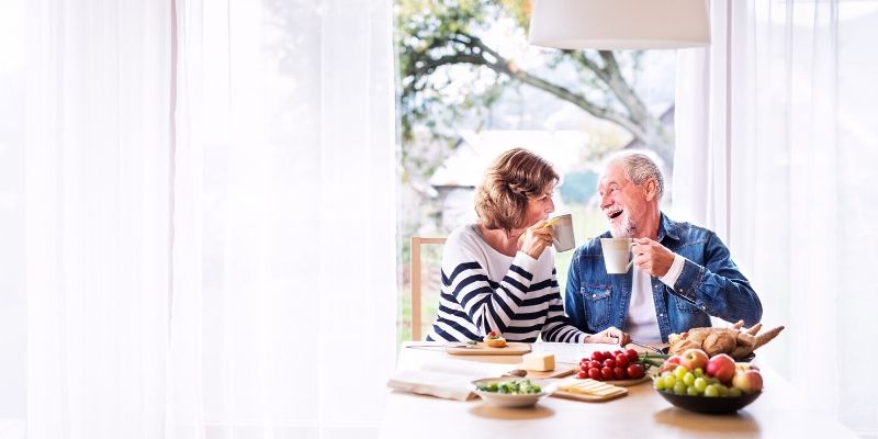 Couple drinking coffee Does your quarantine health level up? Mission Wealth