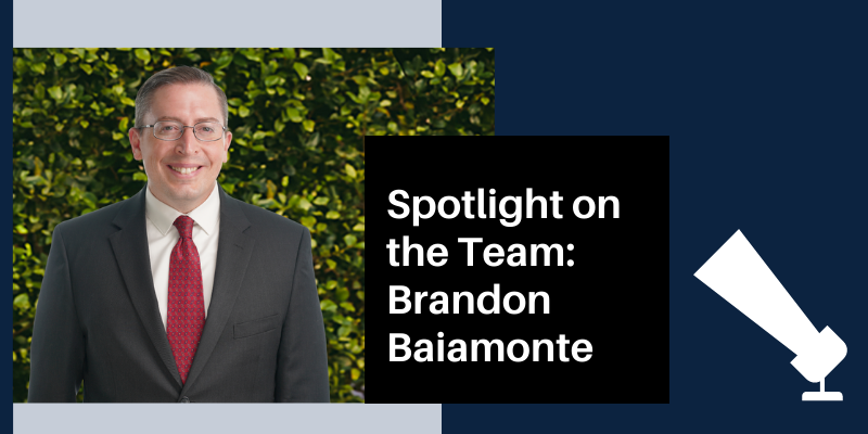Spotlight on the Team: Brandon Baiamonte