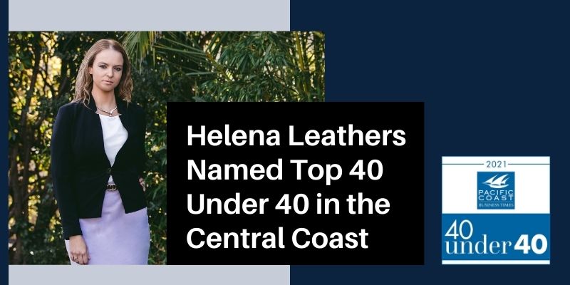 Helena Leathers Named Top 40 Under 40 in the Central Coast