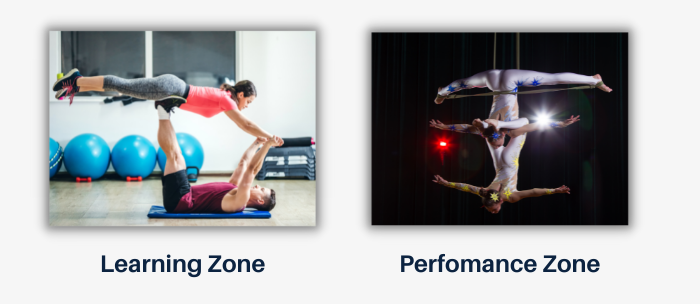 Learning Zone versus Performance Zone