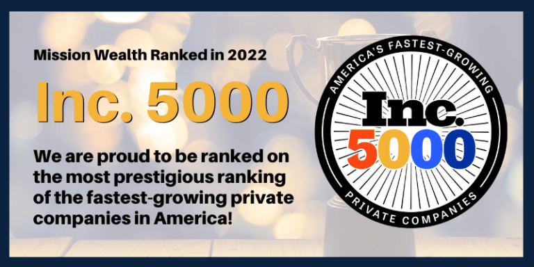 Mission Wealth Ranked in 2022 Inc. 5000
