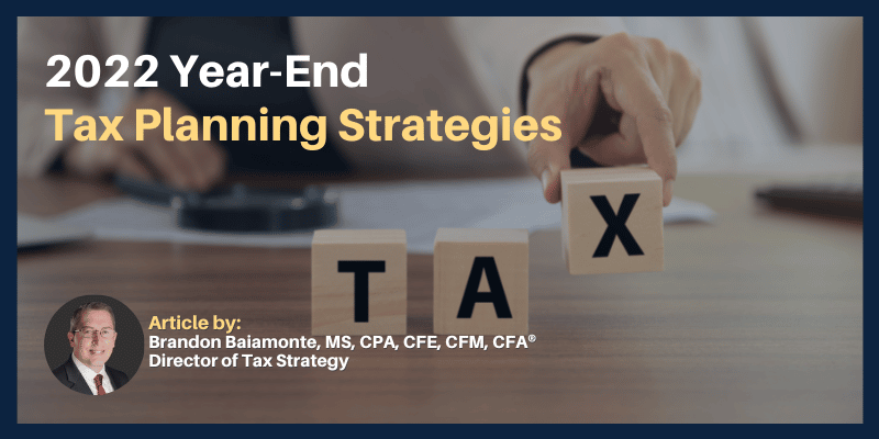 Year end tax strategies