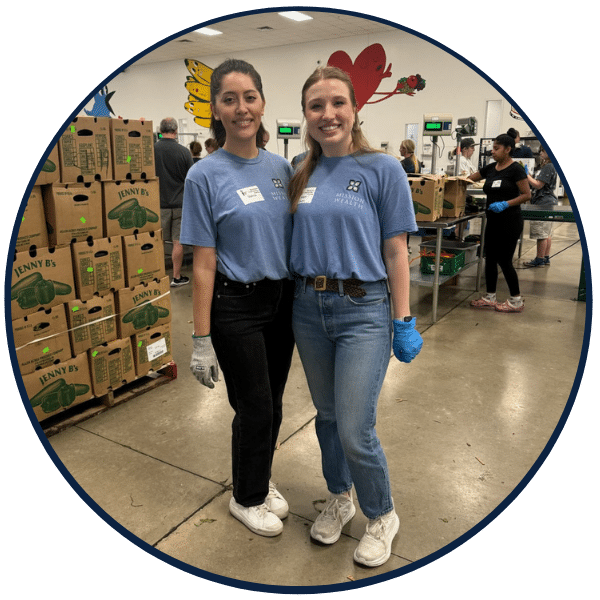 Blanca Vega and Ali Miller Volunteering