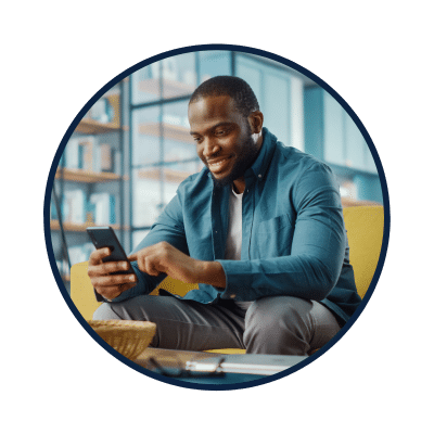 Next Generation Investors - Man on phone checking app