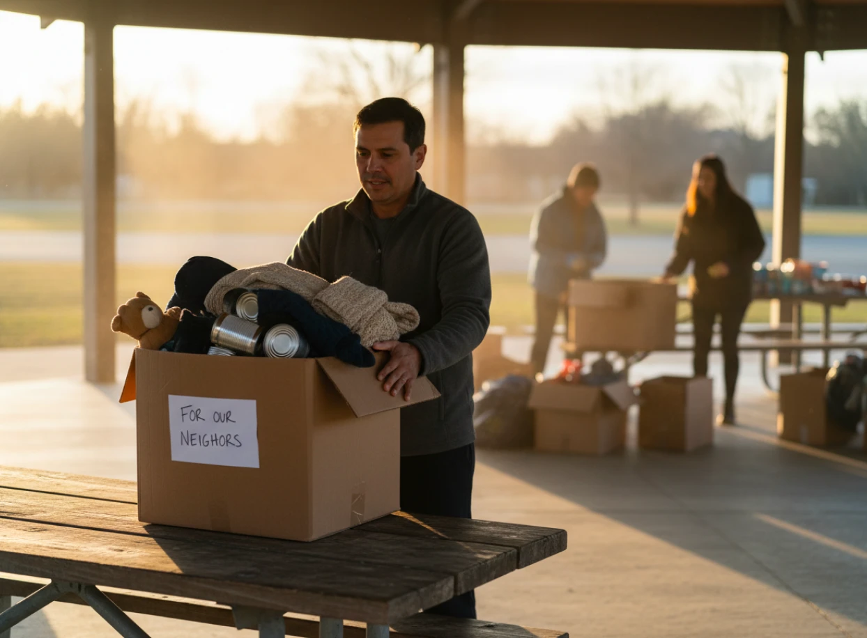 group of people packing donatable items for charity organizations