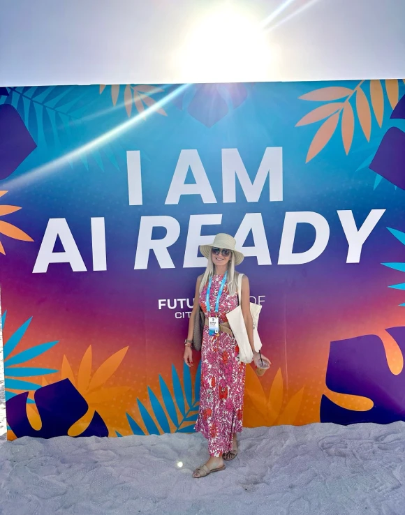 Michelle Winkles at an AI Ready financial services industry event