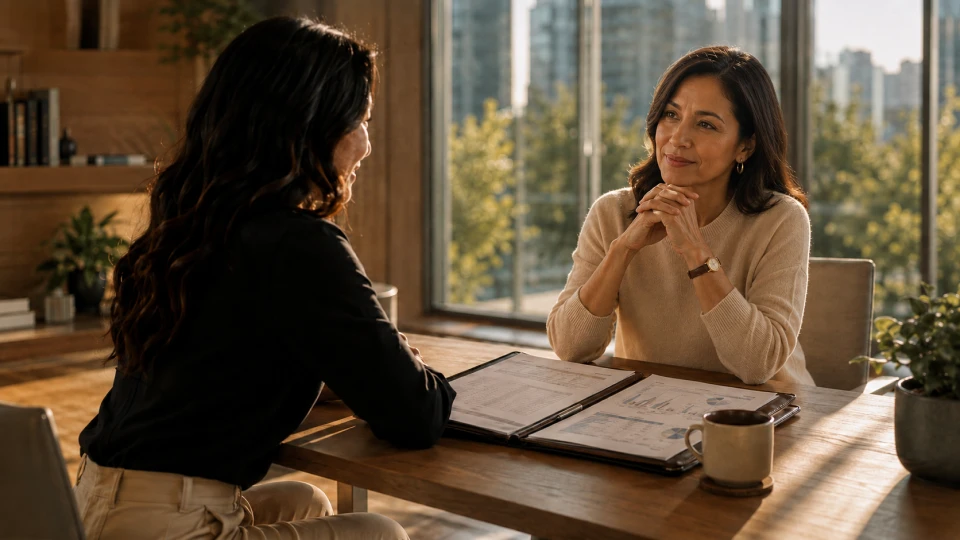 A financial services meeting
