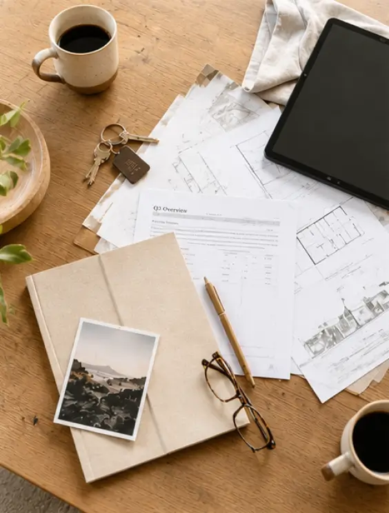 Financial documents on a desk